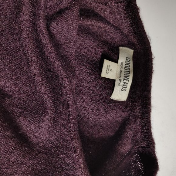 Goodthreads Plum Purple 100% Merino Wool Sweater Top - Picture 6 of 6